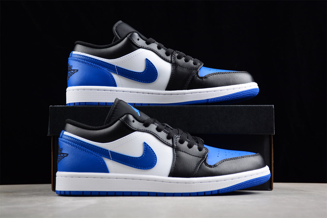 Nike Air Jordan 1 Low "White Royal Toe" Blue Black