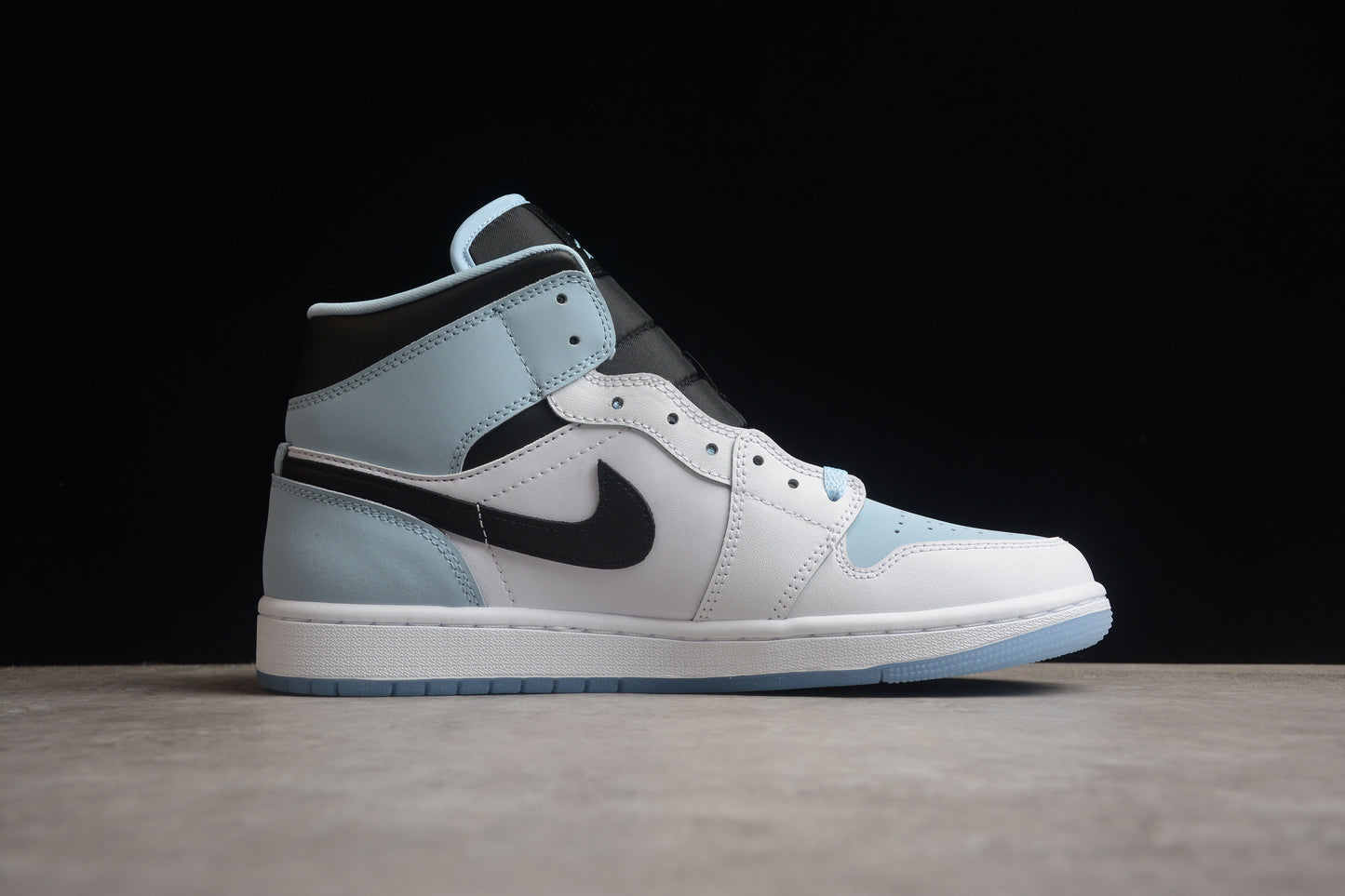 Nike Air Jordan 1 Mid SE "White Ice Blue Black UNC" GS - Best Reps Website 2025