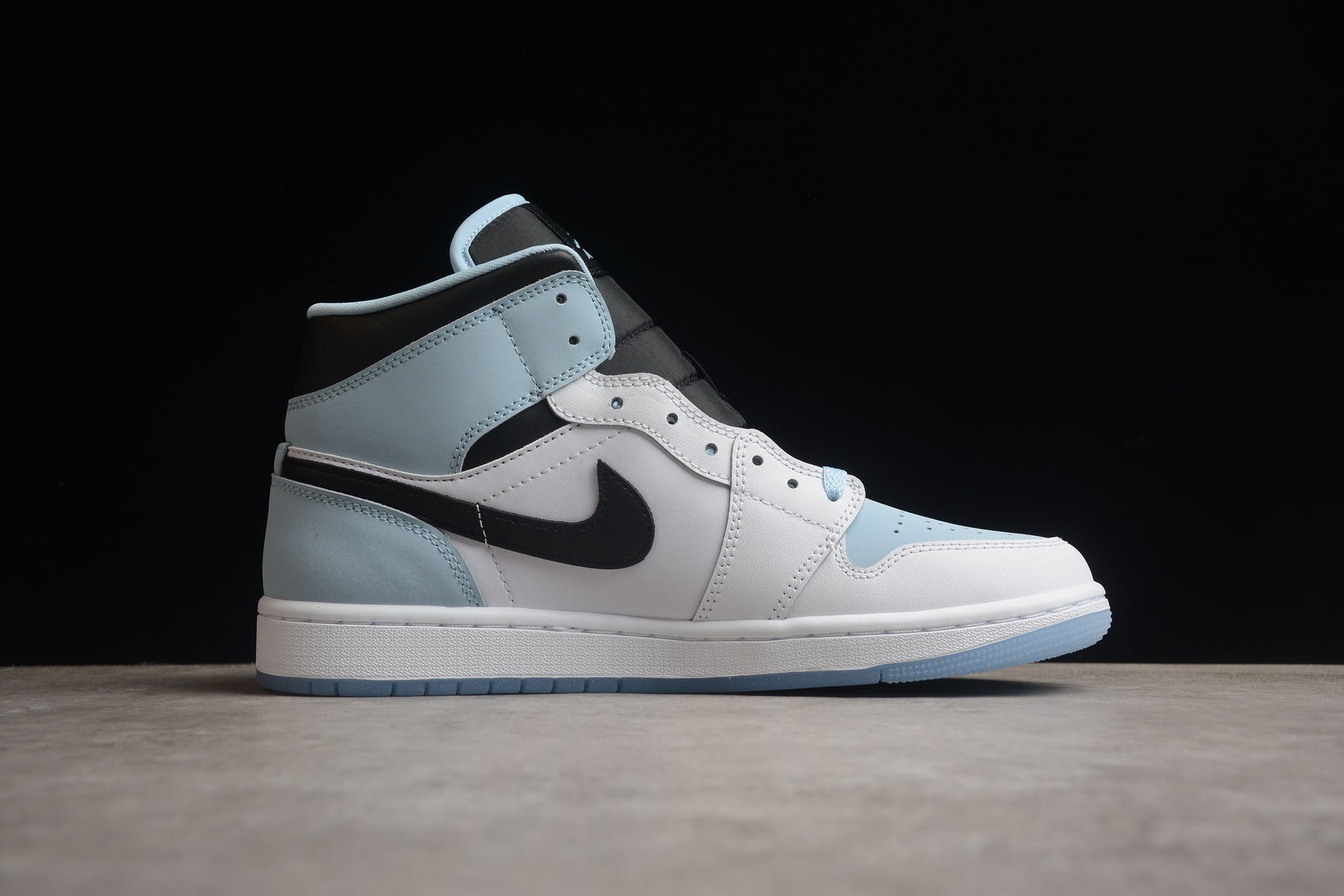 Nike Air Jordan 1 Mid SE "White Ice Blue Black UNC" GS - Best Reps Website 2025