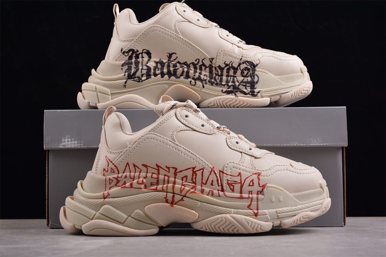 Balenciaga Triple S DIY METAL – Cream/Red - Best Reps Website 2025
