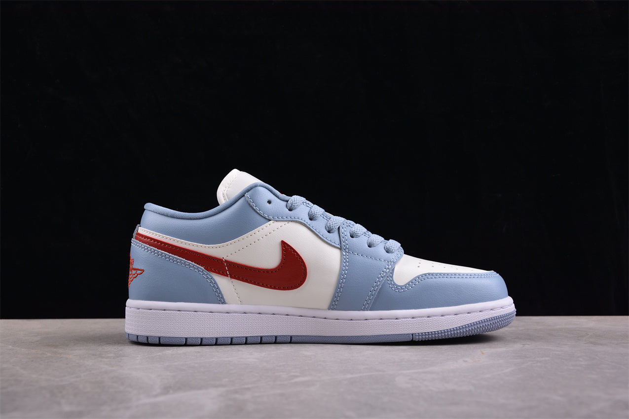 Air Jordan 1 Low 'Blue Whisper Dune Red'