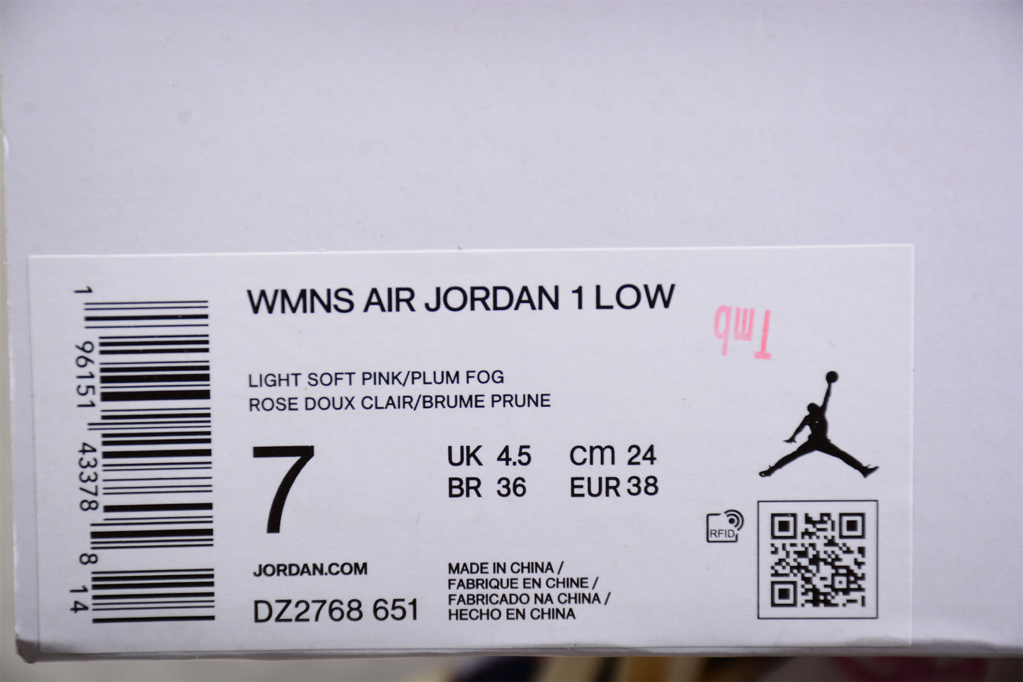 Air Jordan 1 Low "Pastel Plum" Women (DZ2768-651)