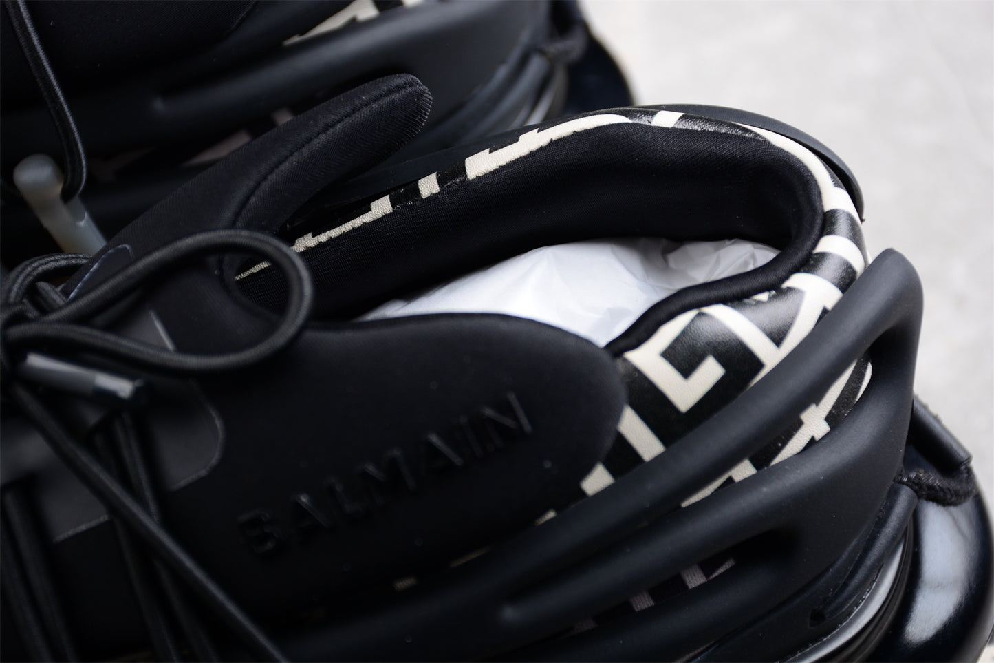 Balmain Unicorn Sneakers in Black – Neoprene &amp; Leather