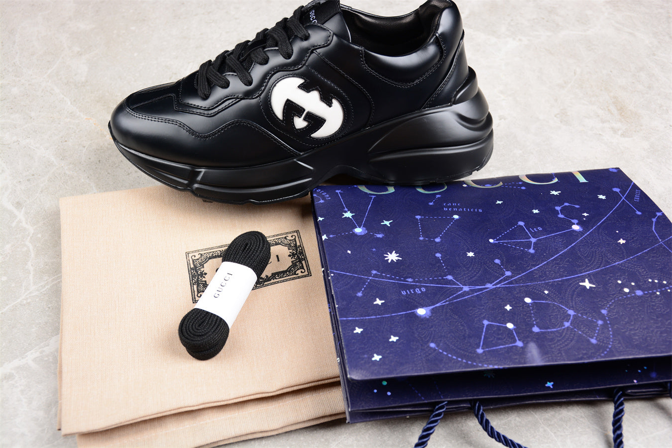 Gucci Interlocking G Rhyton Sneaker Black - Best Reps Website 2025
