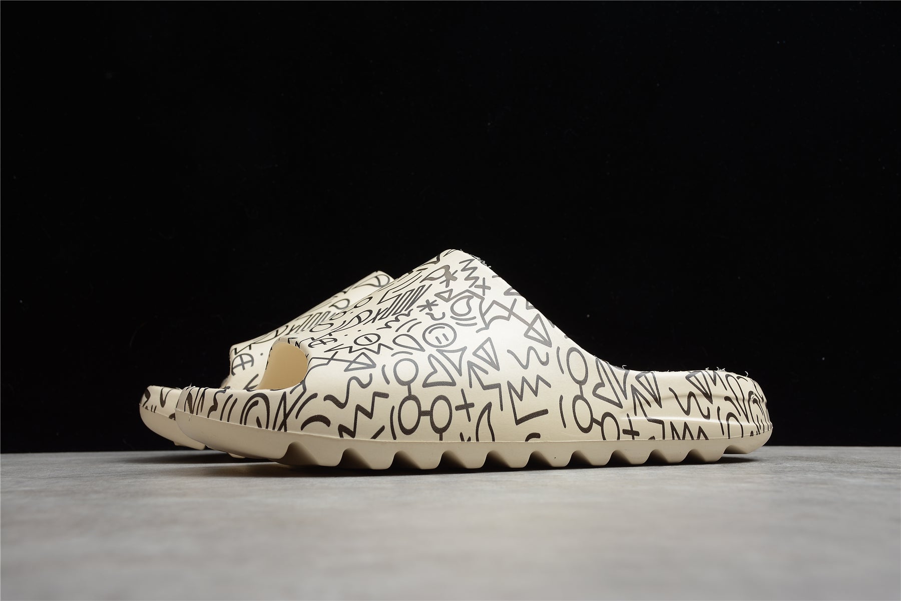 adidas Yeezy Slide "Bone White Black Graffiti" - Best Reps Website 2025