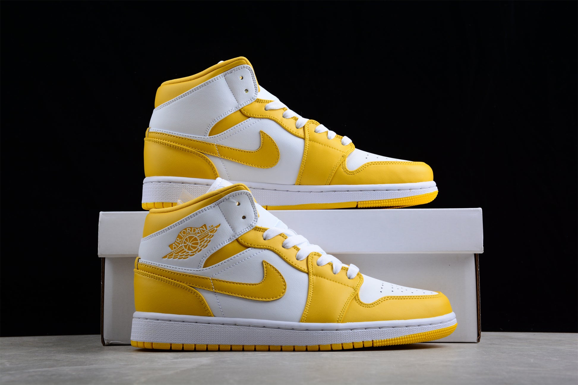 Nike  Air Jordan 1 Mid 'University Gold White' - Best Reps Website 2025