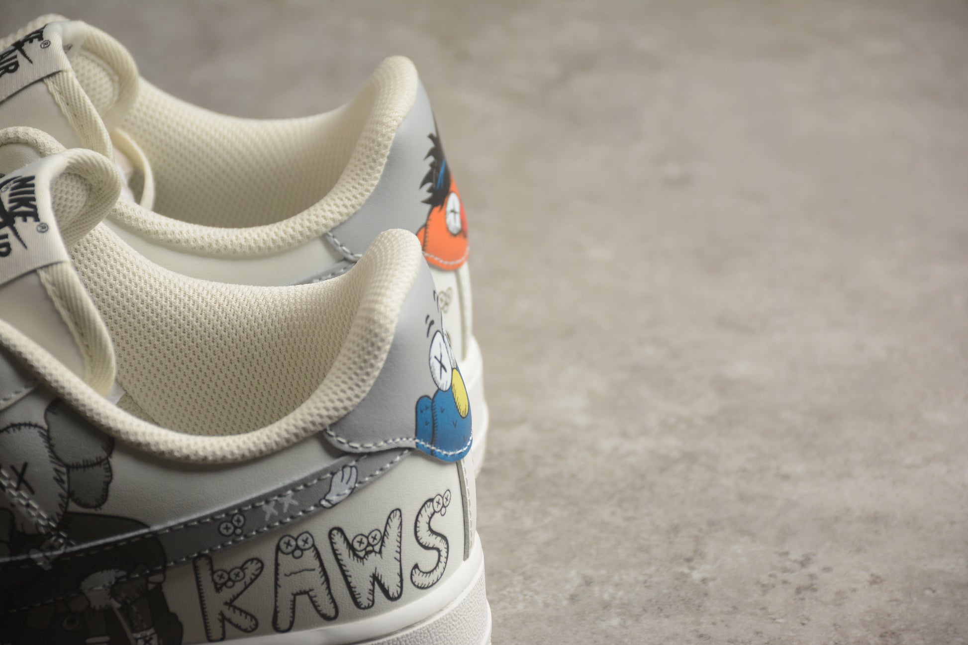 Custom Nike Air Force 1 x KAWS 1 Beige/Grey