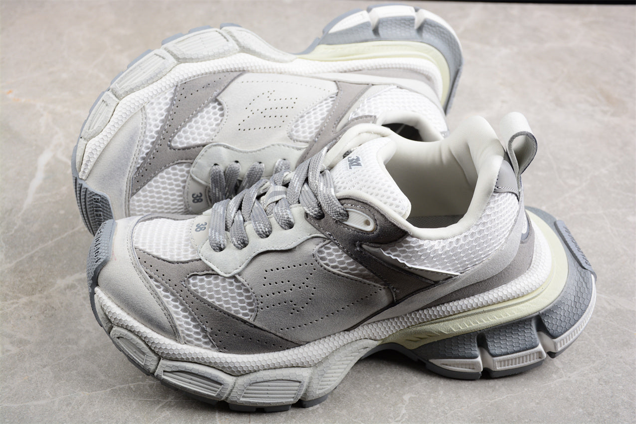 Balenciaga 3XL Distressed Sneakers in White/Grey - Best Reps Website 2025