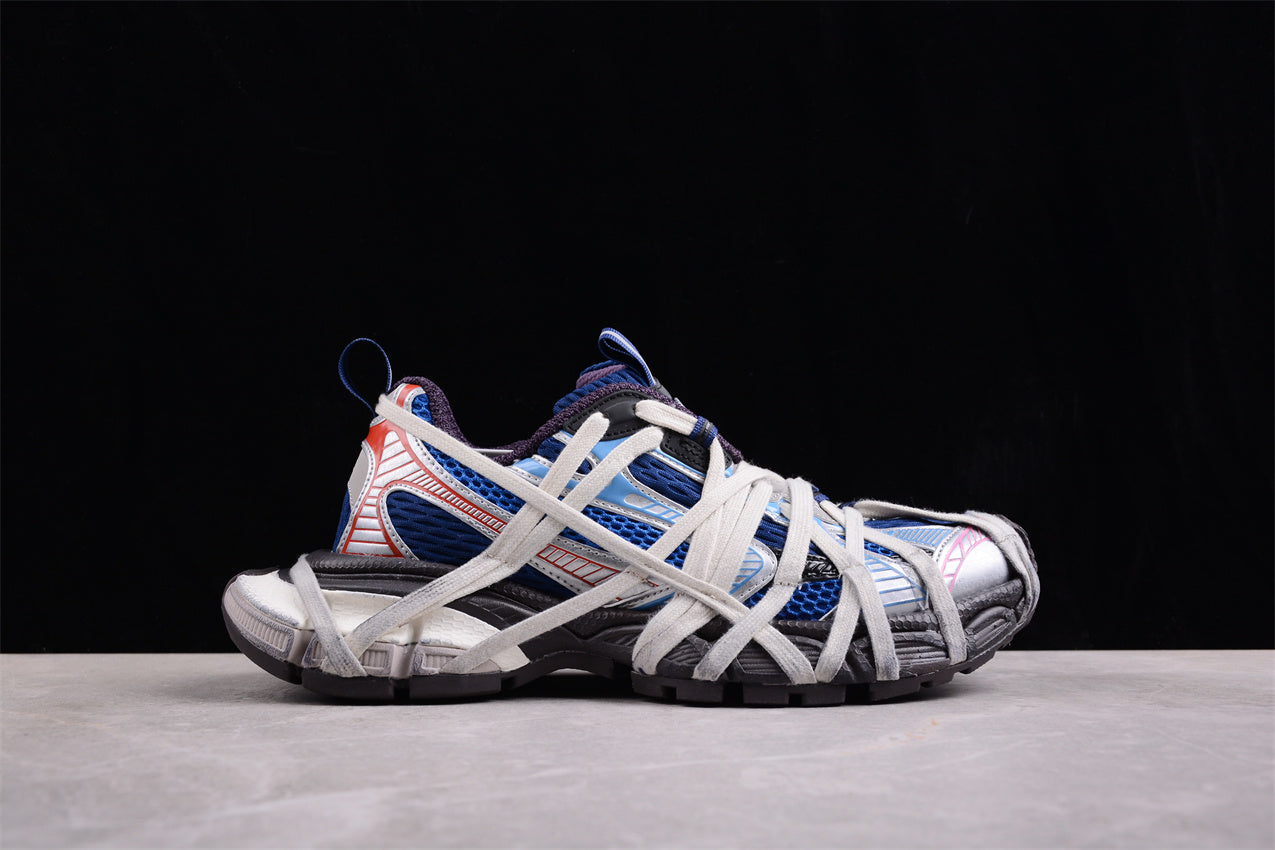 Balenciaga 3XL Extreme Lace Sneaker in Royal Blue/Silver - Best Reps Website 2025