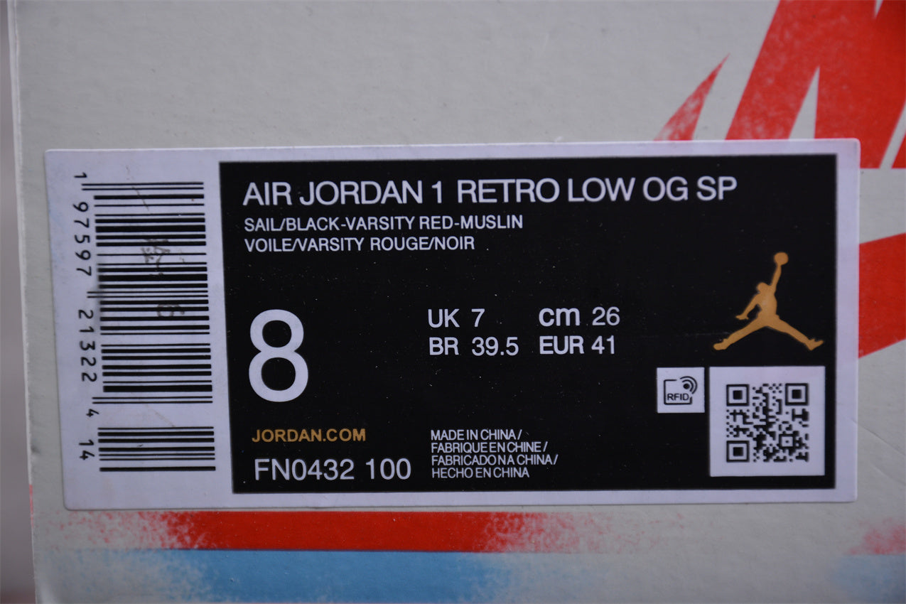 Jordan 1 x Trophy Room Retro Low OG SP Sail Varsity Red