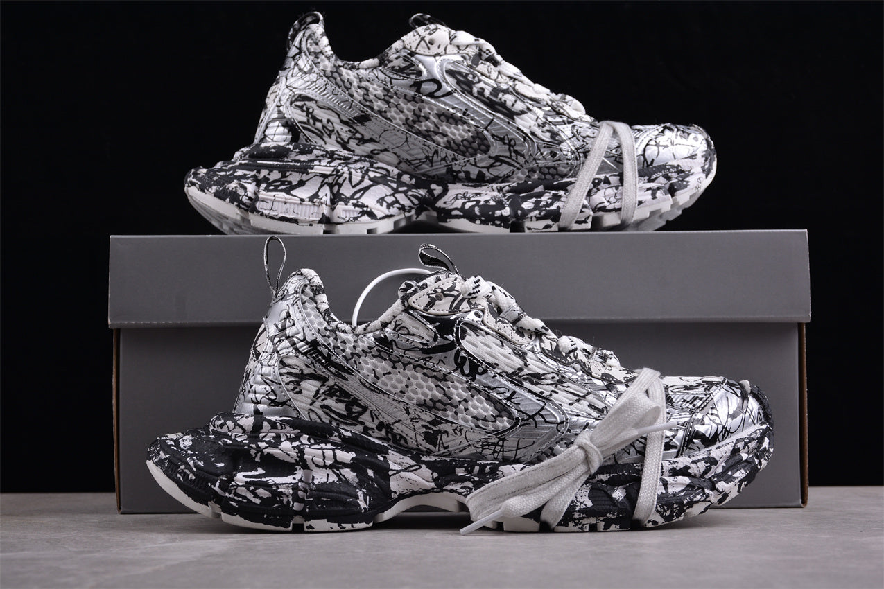 Balenciaga 3XL Extreme Graffiti Sneaker in White/Black - Best Reps Website 2025