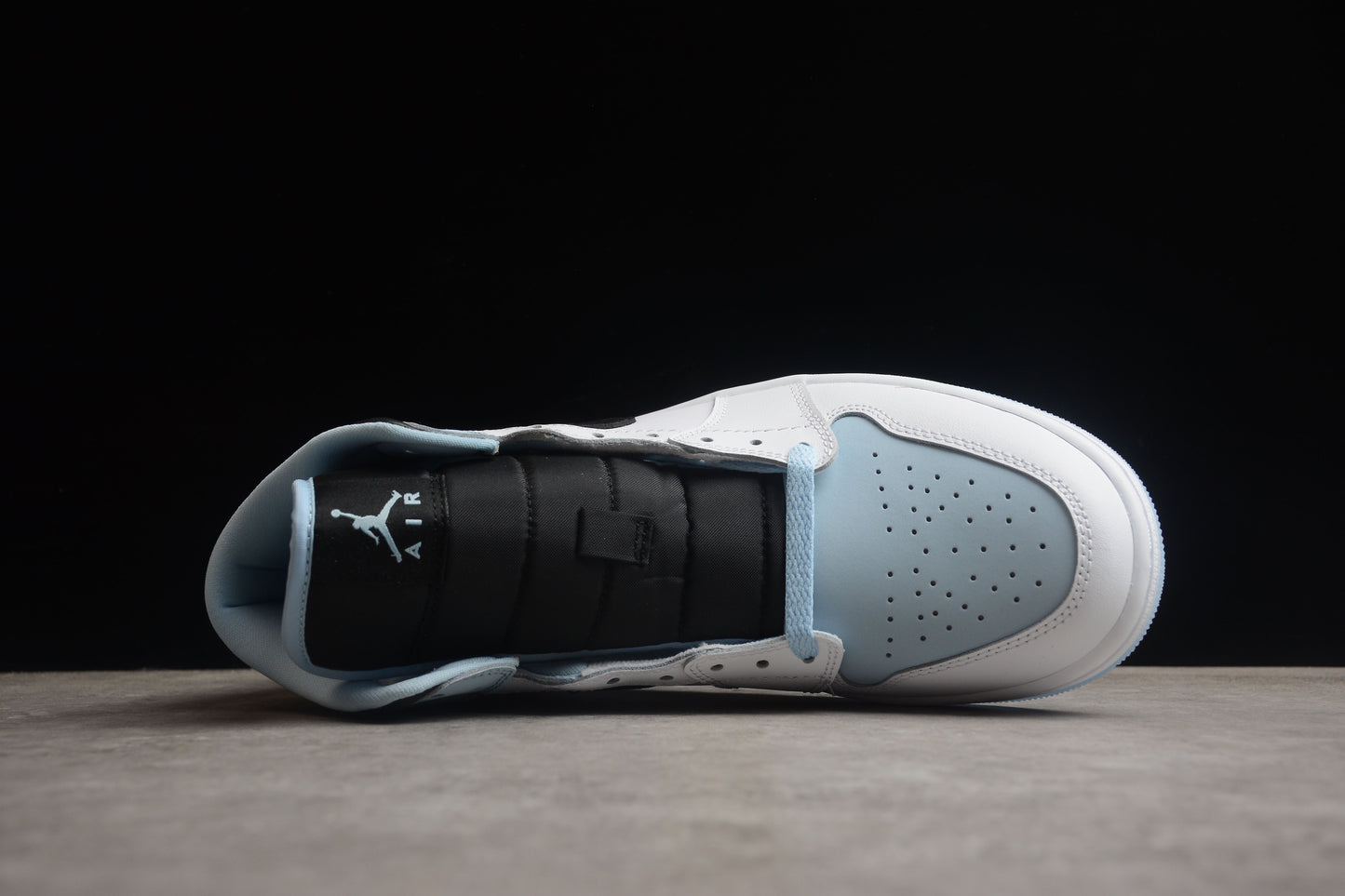 Nike Air Jordan 1 Mid SE "White Ice Blue Black UNC" GS - Best Reps Website 2025