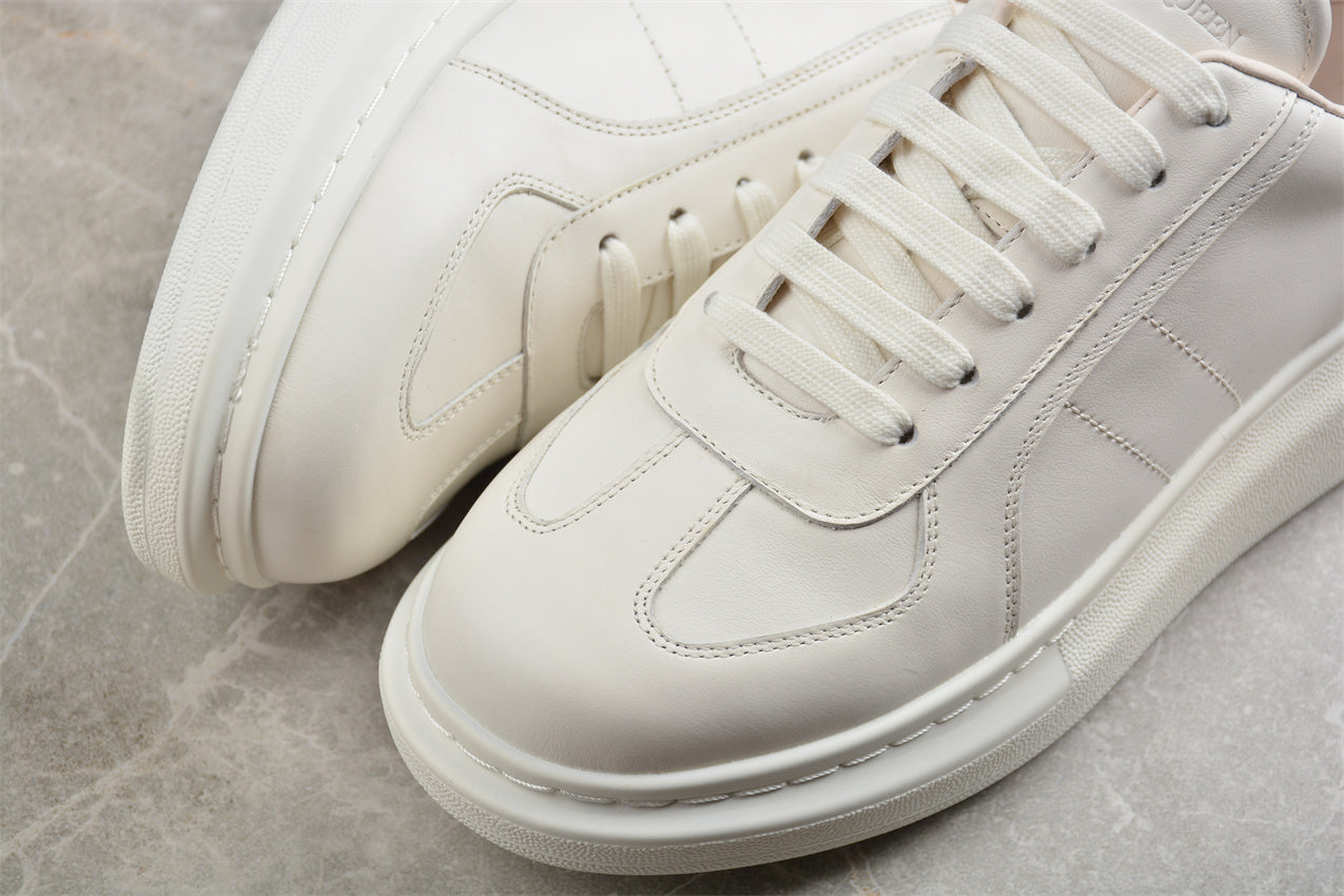 Alexander McQueen Oversized Leather Sneakers in White - Best Reps Website 2025