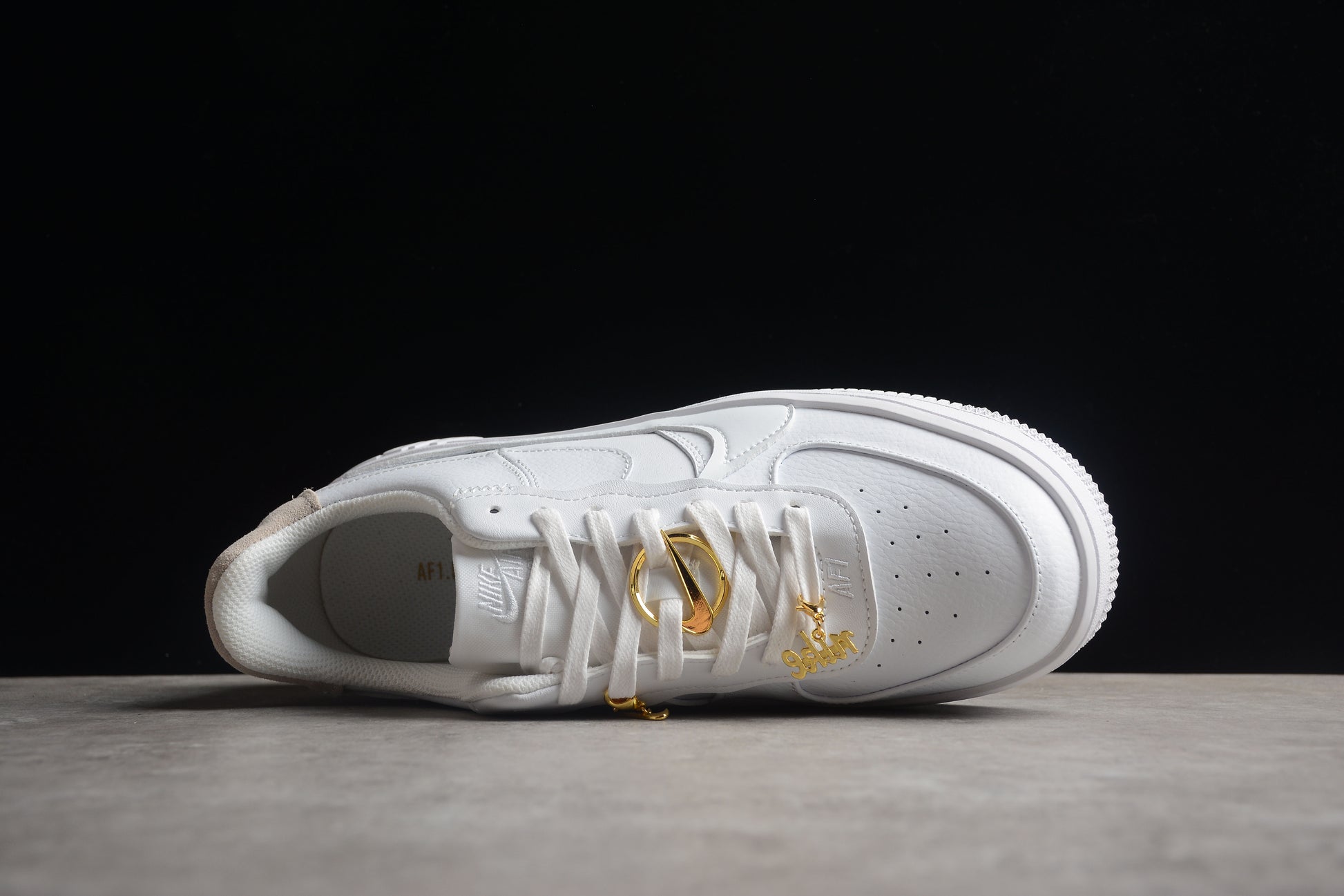 Nike Air Force 1 Low PLT AF.ORM “Bling” – White/Metallic Gold