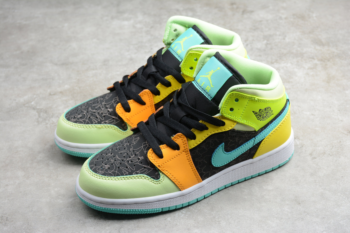 Nike Air Jordan 1 Mid SE GS "Clover Aurora Green" - Best Reps Website 2025