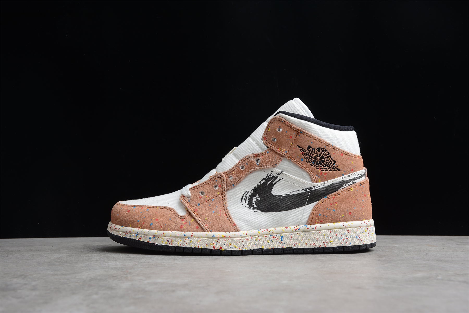 Air Jordan 1 Mid SE GS "Brushstroke Paint Splatter" - Best Reps Website 2025
