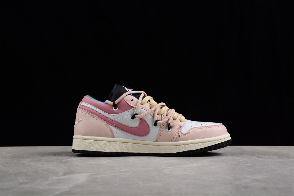 Air Jordan 1 Low FZBB Vintage Basketball Shoes GS "Pink Rose"