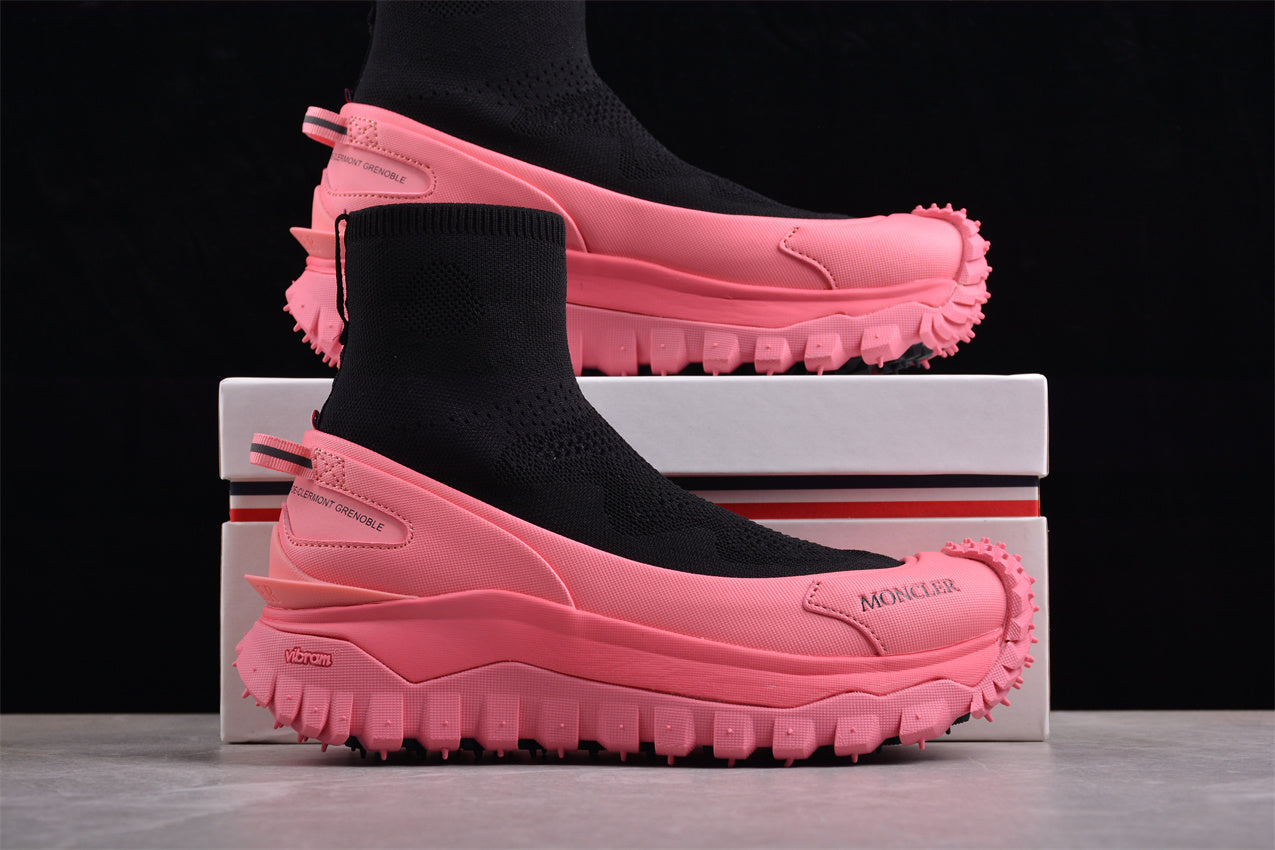 Moncler Trailgrip Sock Sneakers 'Black/Pink' - Best Reps Website 2025