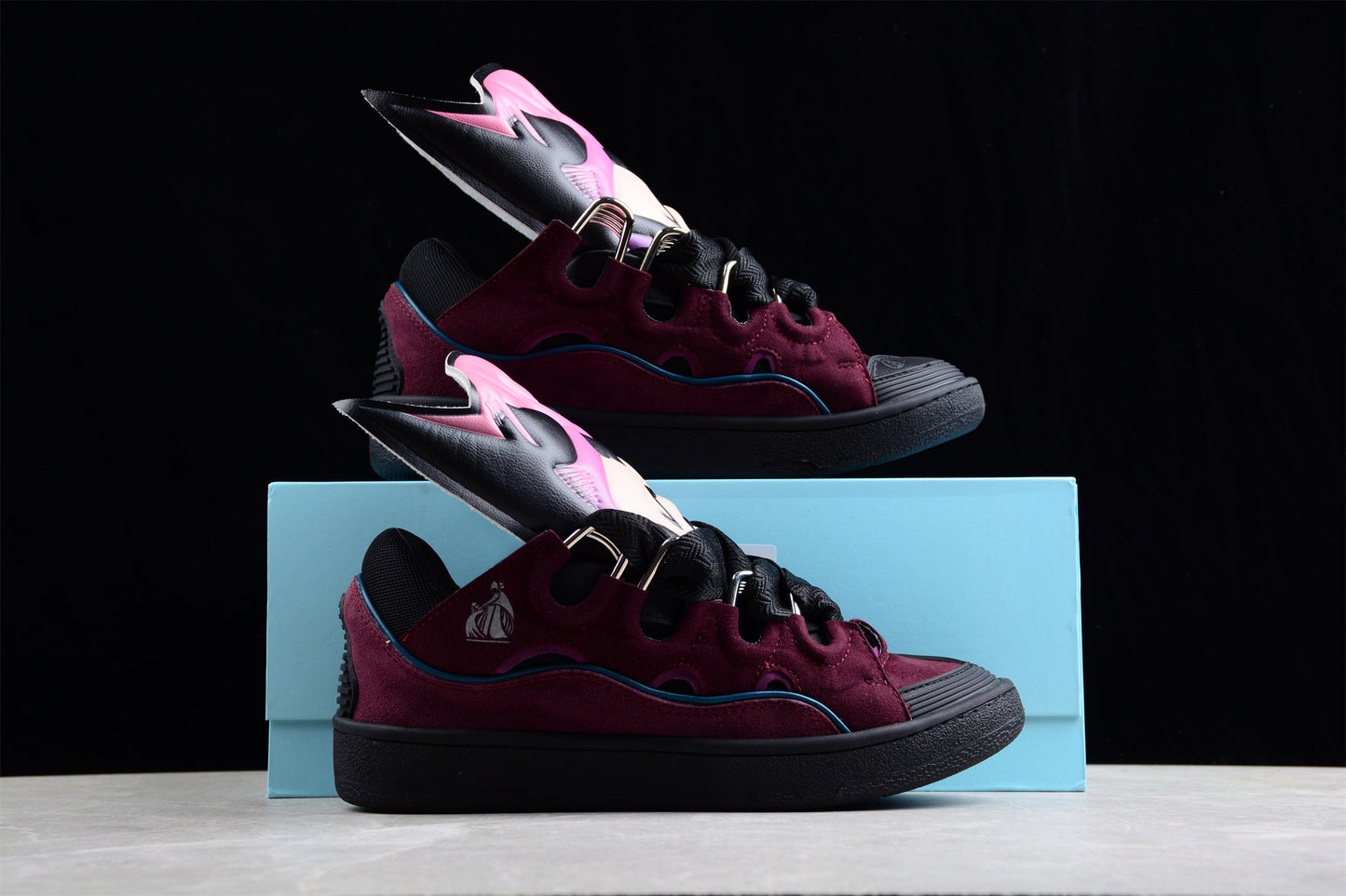 Lanvin x Batman Women's CURB Sneakers 'Raisin/Black'