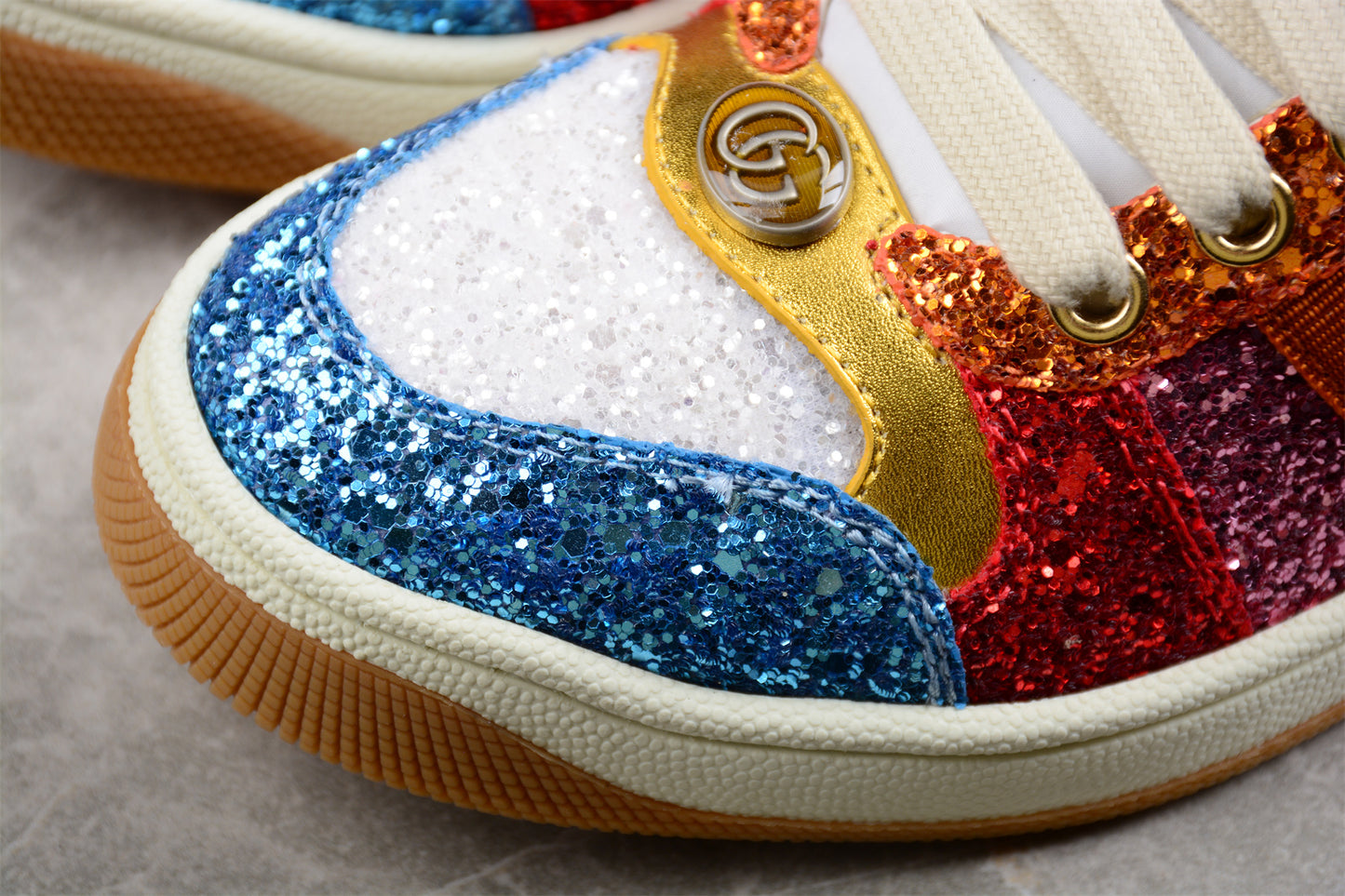 Gucci Glitter-Embellished Screener Sneakers - Best Reps Website 2025