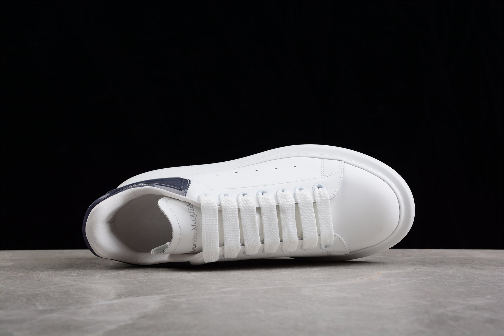 Alexander McQueen Oversized Sneaker in White/Navy - Best Reps Website 2025