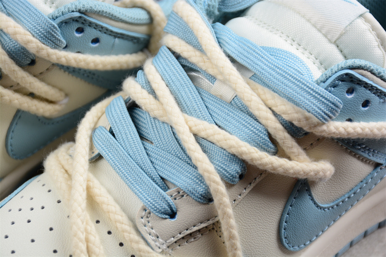 Nike Dunk Low Custom “Baby Blue Cream Rope Lace” - Best Reps Website 2025