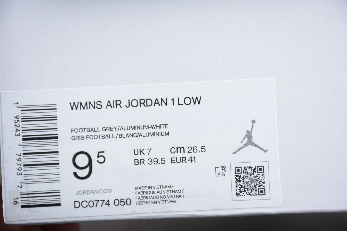 Nike Air Jordan 1 Low W "Football Grey Aluminum"