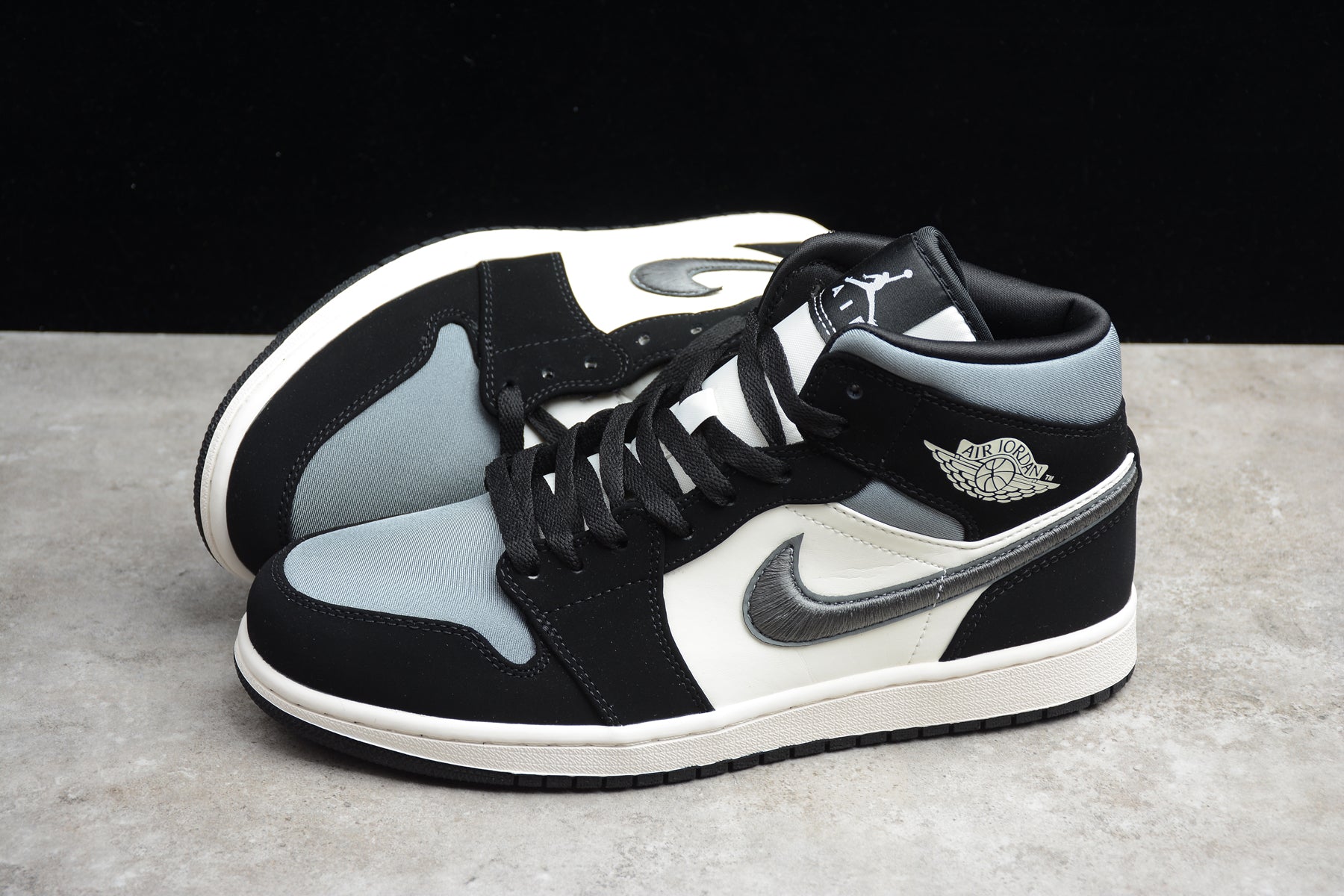 Air Jordan 1 Mid "Black/Smoke Grey" - Best Reps Website 2025