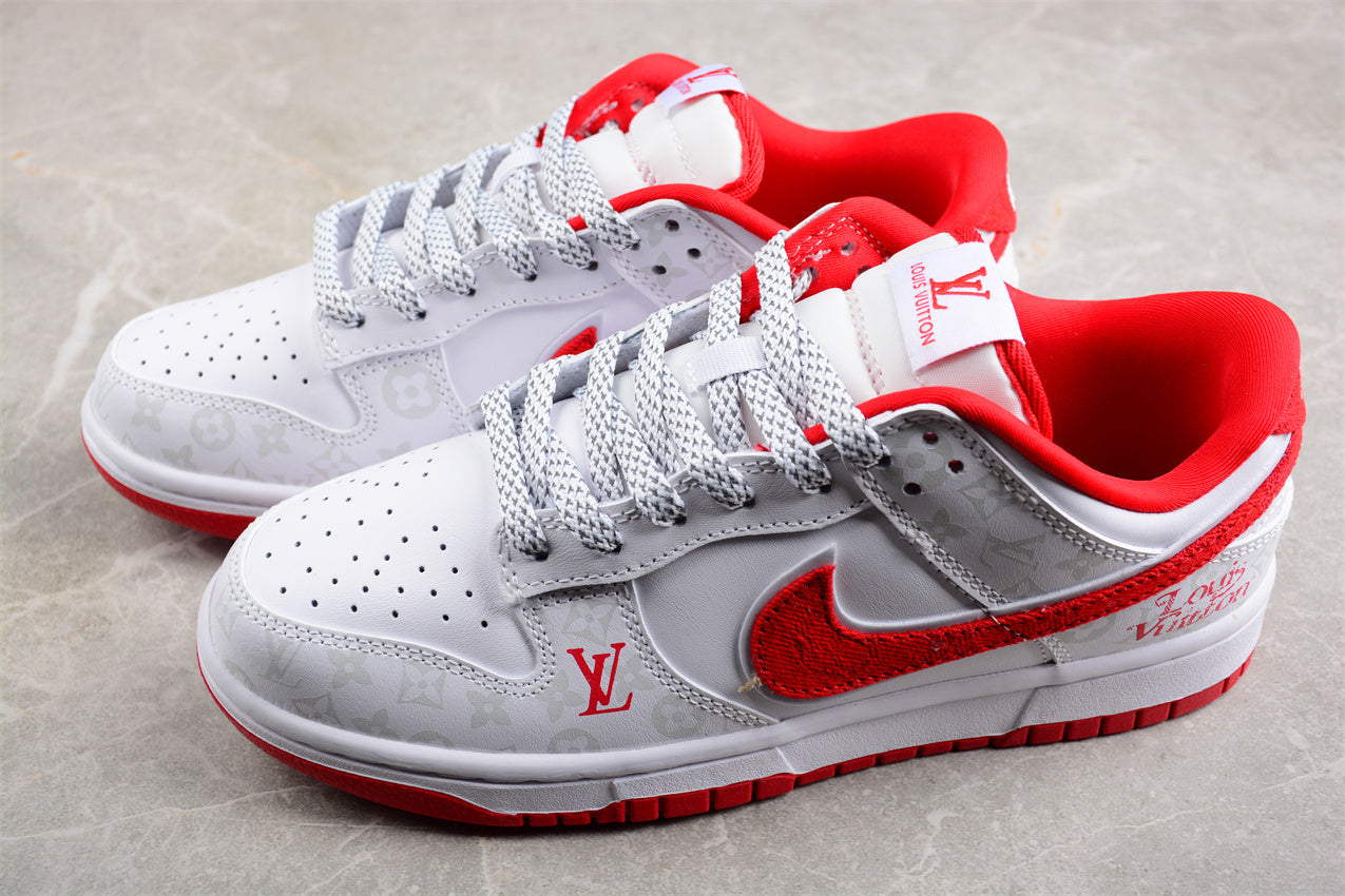 Nike Dunk Low x Louis Vuitton White Red - Best Reps Website 2025