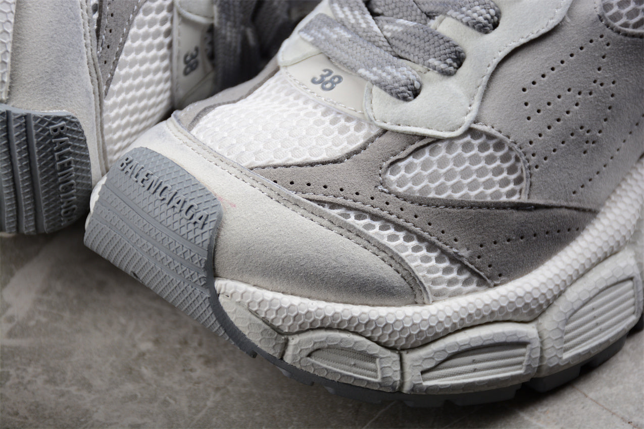 Balenciaga 3XL Distressed Sneakers in White/Grey - Best Reps Website 2025