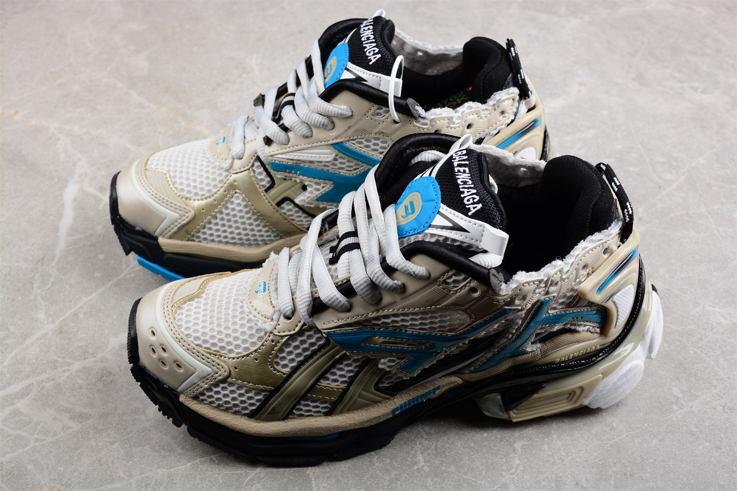 Balenciaga Runner – White/Beige/Blue - Best Reps Website 2025