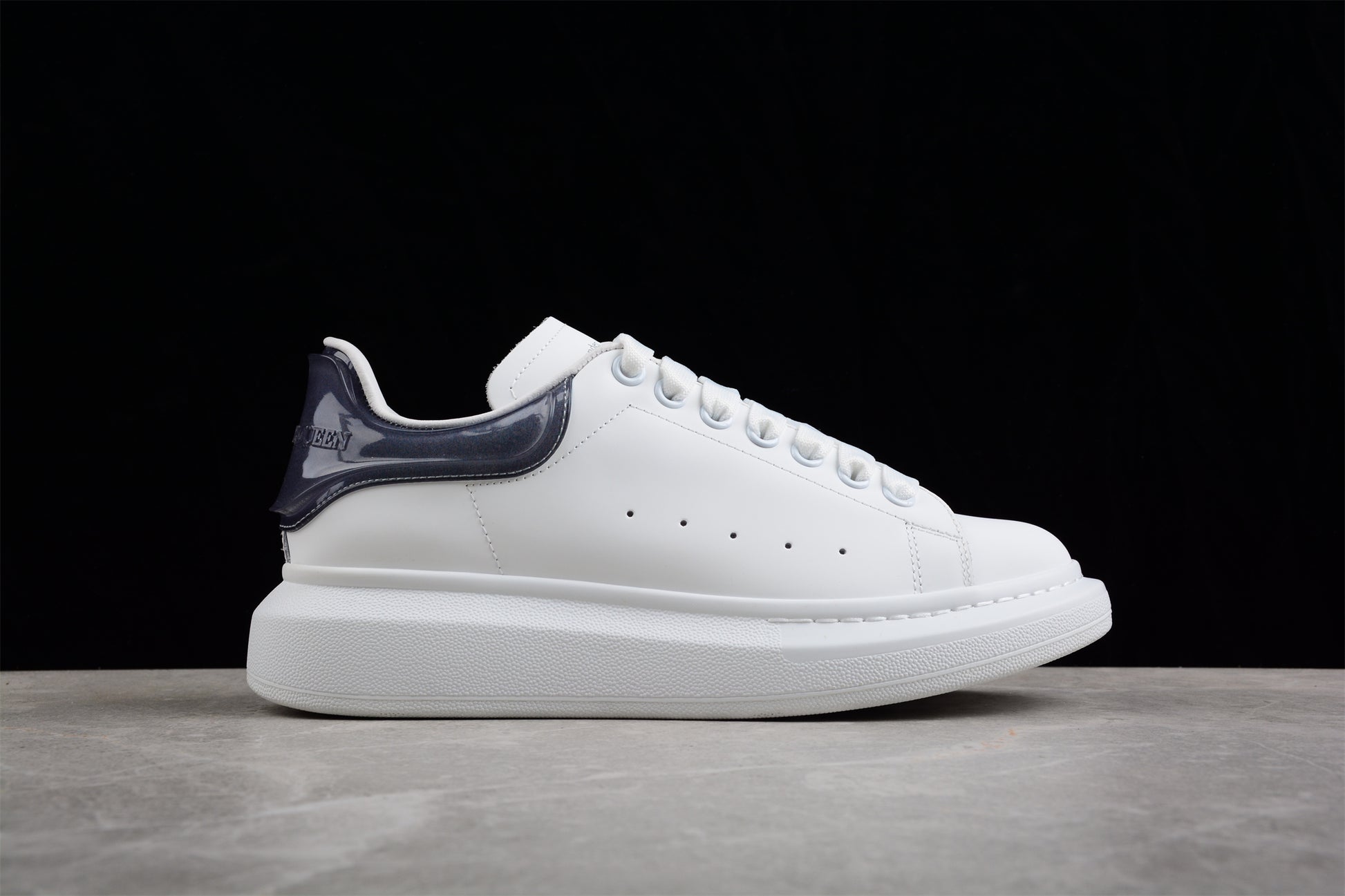 Alexander McQueen Oversized Sneaker in White/Navy - Best Reps Website 2025