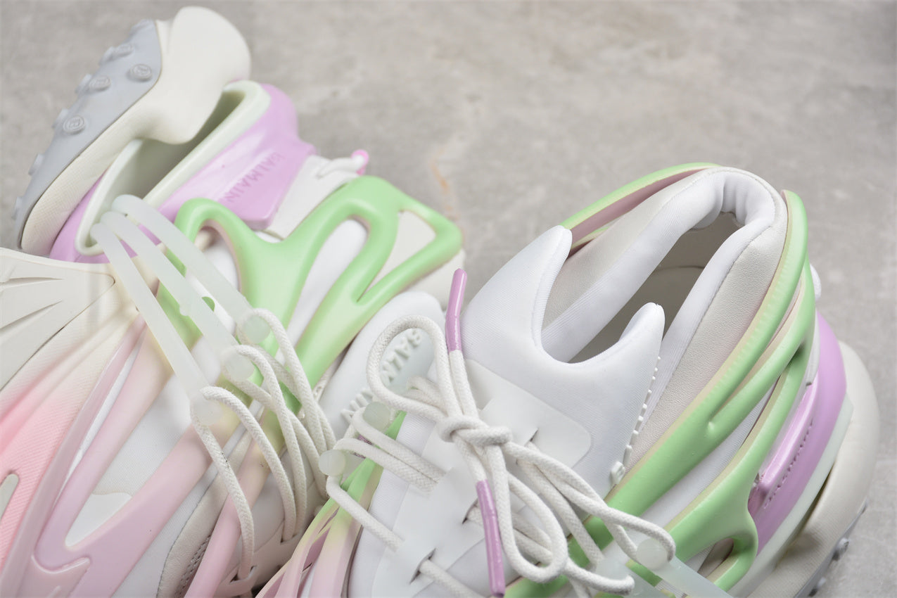 Balmain Unicorn Trainers in Neoprene and Leather Light Pink/Jade - Best Reps Website 2025