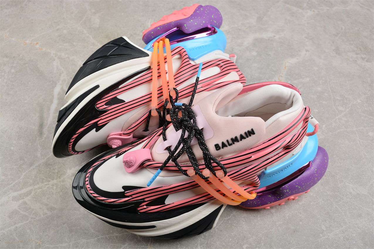 Balmain Unicorn Trainers in Neoprene and Leather White/Pink - Best Reps Website 2025