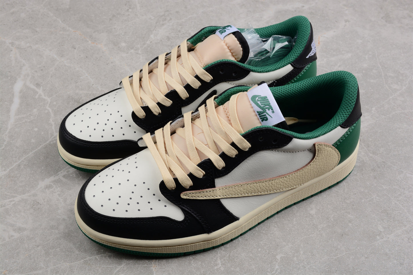 Travis Scott x Air Jordan 1 Low "Green Black" Custom