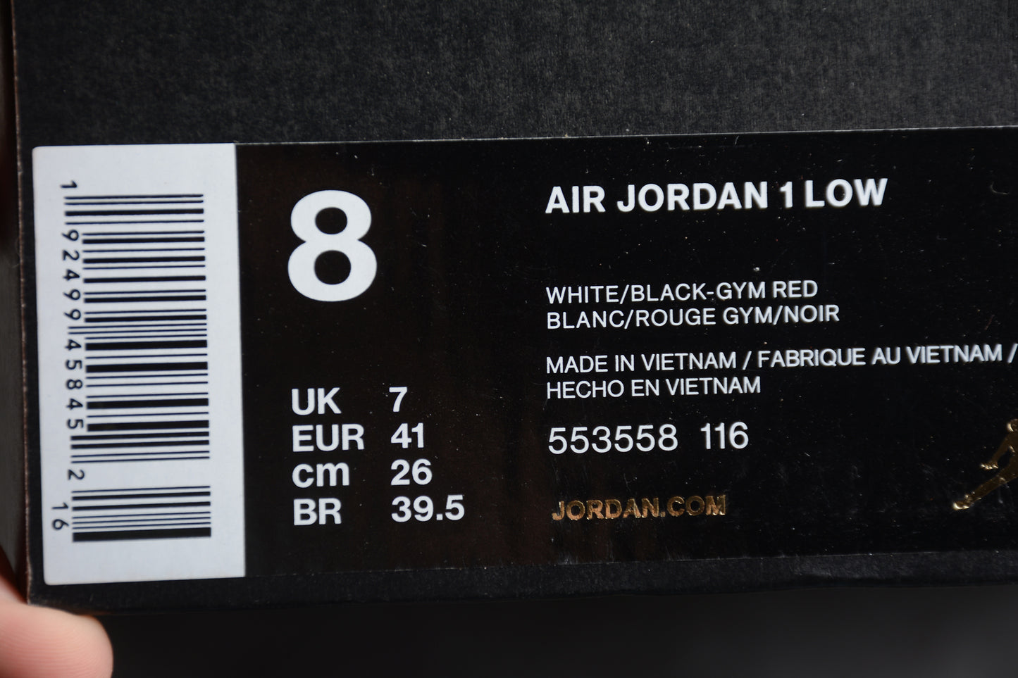 Air Jordan 1 Low "Black Toe"