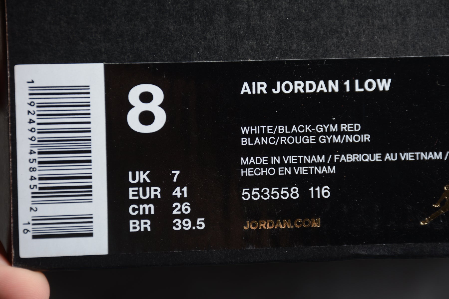 Air Jordan 1 Low "Black Toe"