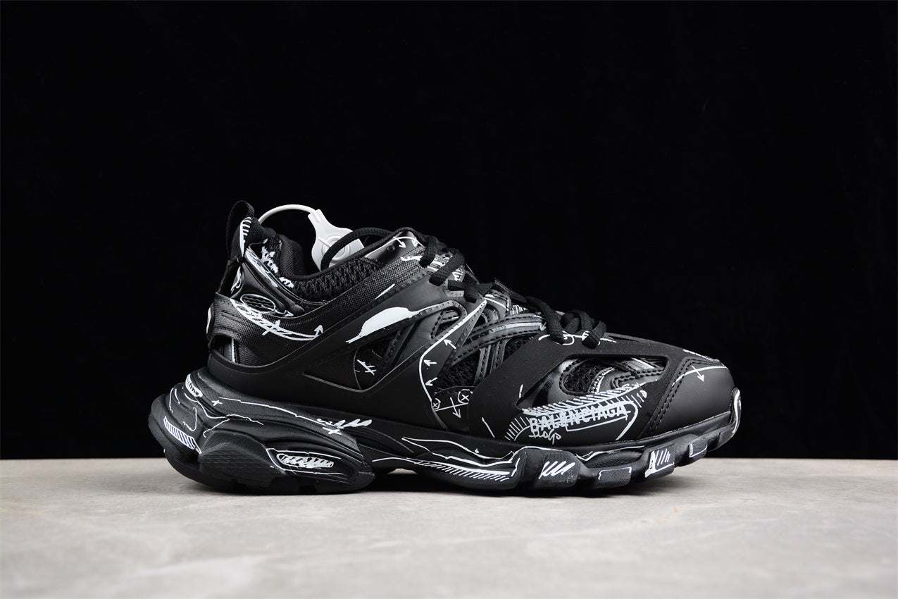 Balenciaga Track Sketch-Print Panelled Sneaker - Best Reps Website 2025