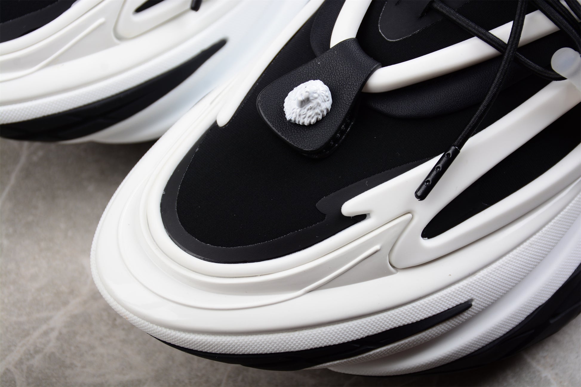 Balmain Unicorn Low-Top Sneakers in White/Black – Neoprene &amp; Leather - Best Reps Website 2025