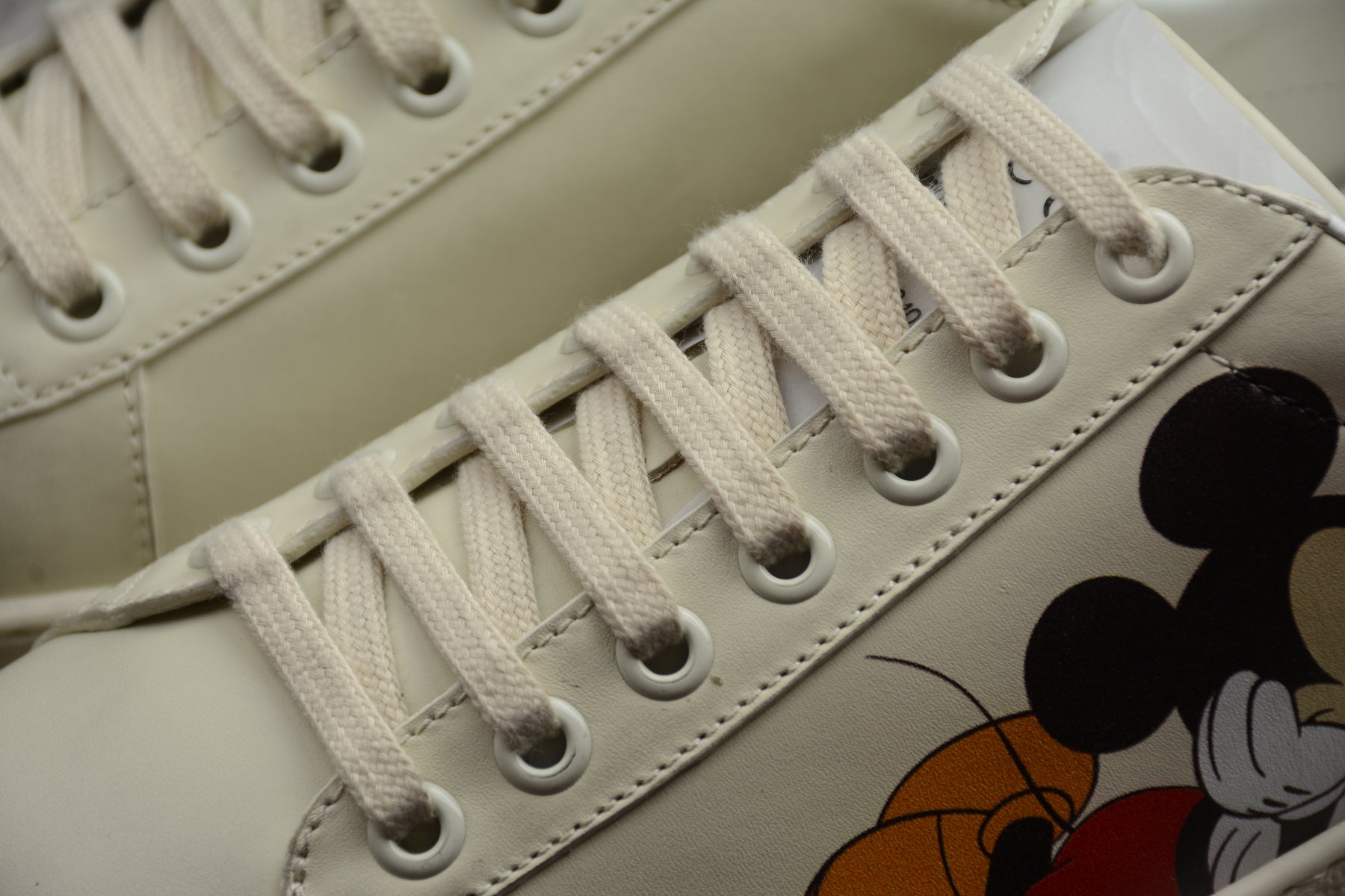Gucci Ace x Disney "Mickey Mouse" Ivory Leather Sneaker - Best Reps Website 2025