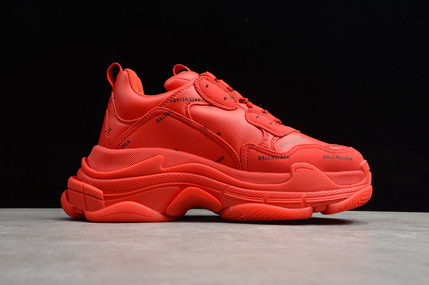 Balenciaga Triple S – Allover Logo Red - Best Reps Website 2025