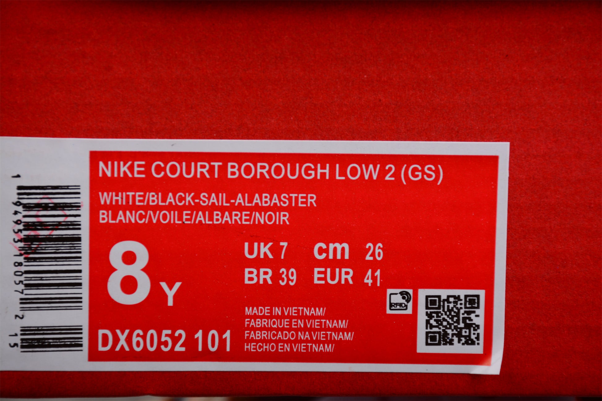 Nike Court Borough Low 2 GS "White Alabaster Speckled"