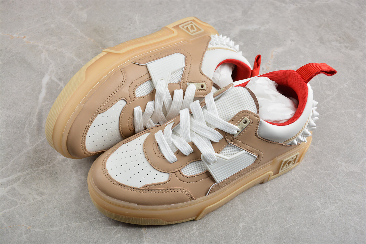 Christian Louboutin Astroloubi Lace-Up Sneakers in Camel