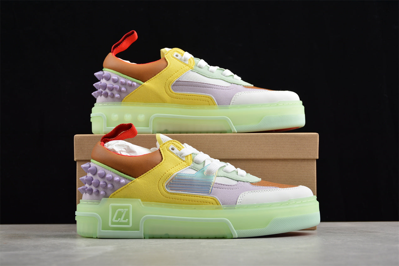Christian Louboutin Astroloubi Lace-Up Sneakers in Purple-Switchreps