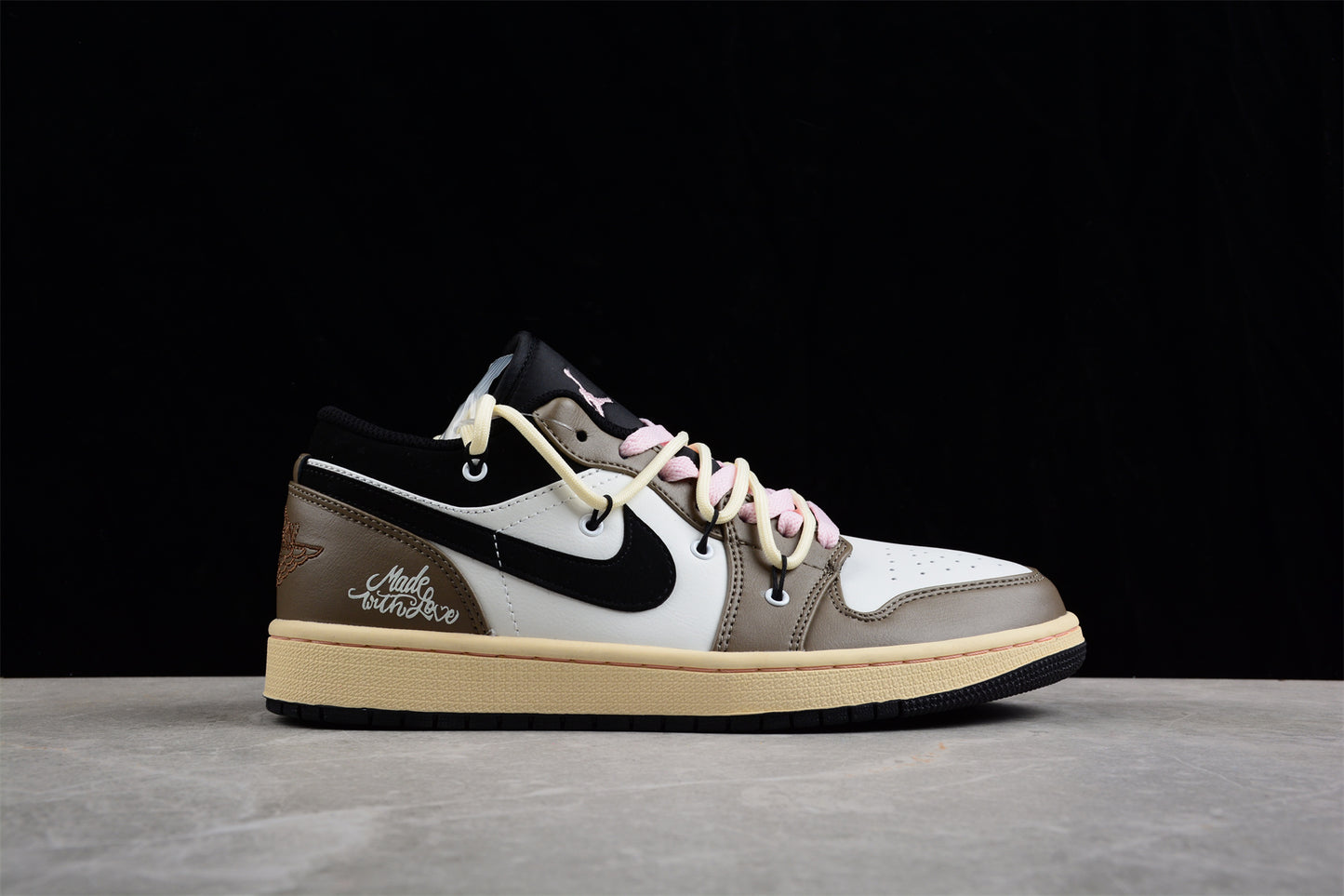 Custom Air Jordan 1 Low White Brown Black