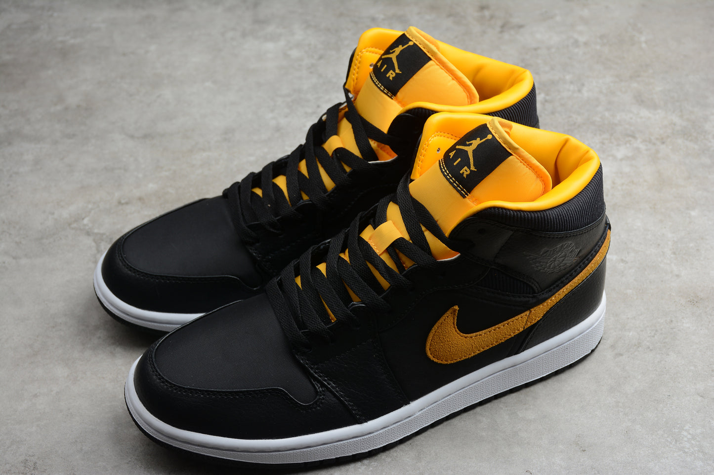 Nike Air Jordan 1 Mid "Black Metallic Gold White" - Best Reps Website 2025