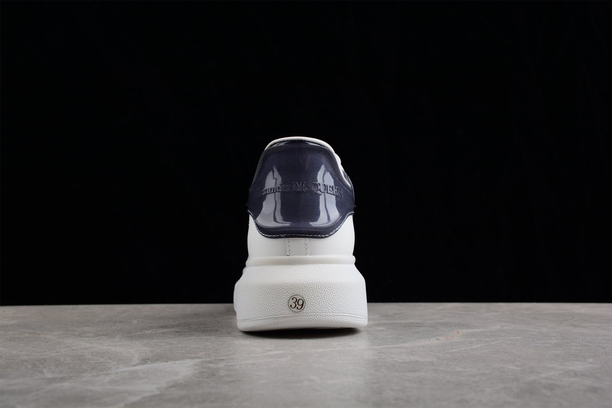 Alexander McQueen Oversized Sneaker in White/Navy - Best Reps Website 2025