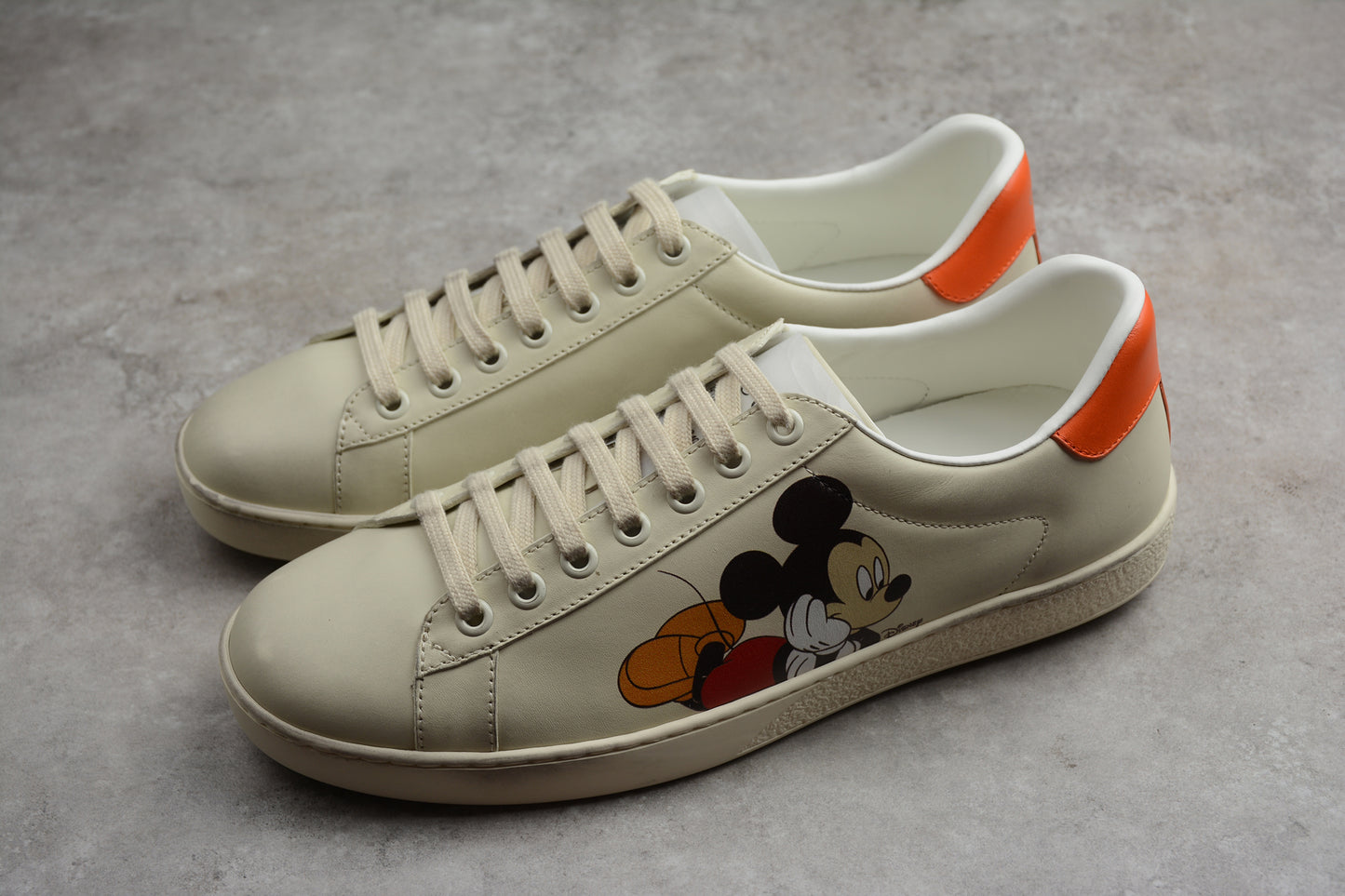 Gucci Ace x Disney "Mickey Mouse" Ivory Leather Sneaker - Best Reps Website 2025