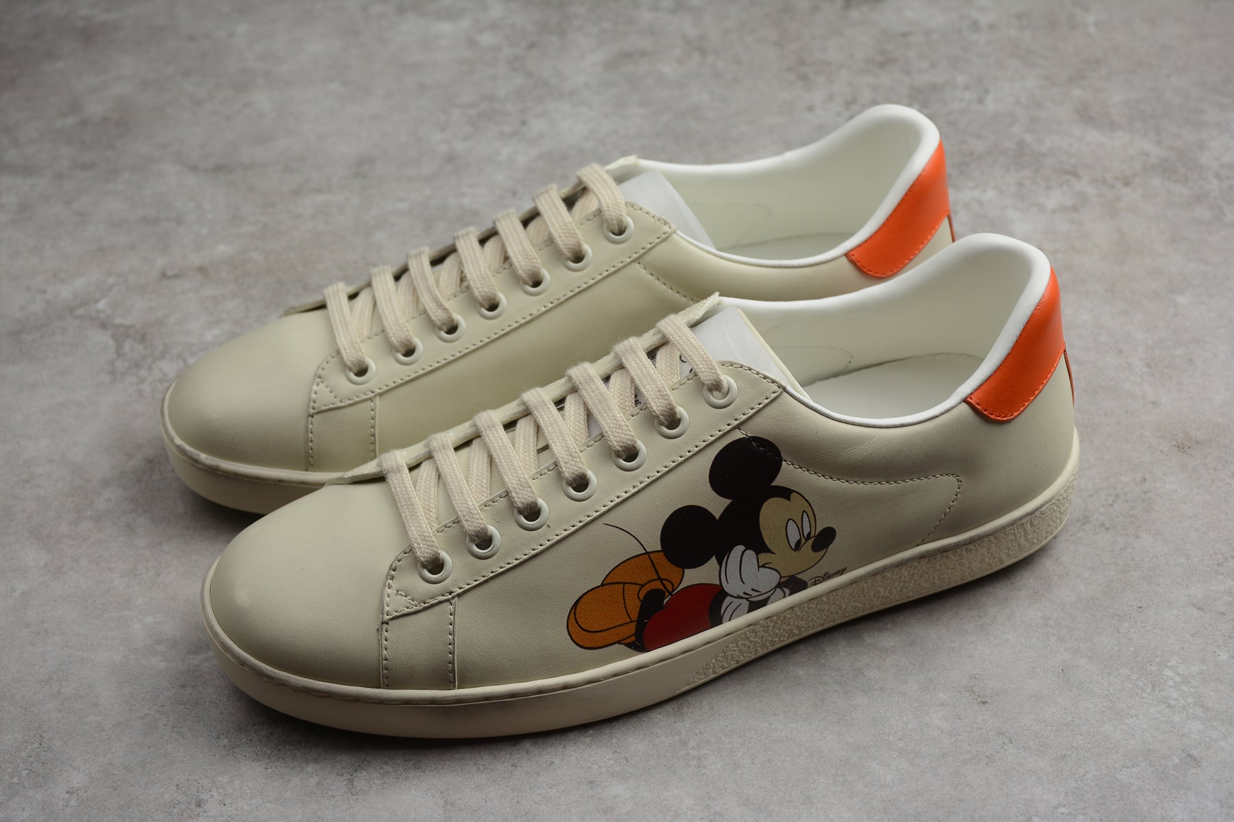 Gucci Ace x Disney "Mickey Mouse" Ivory Leather Sneaker - Best Reps Website 2025