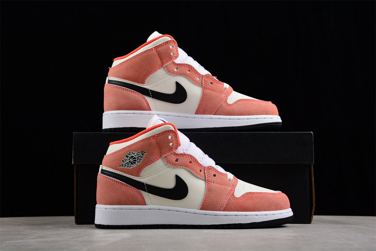 Air Jordan 1 Mid GS "Orange Suede"